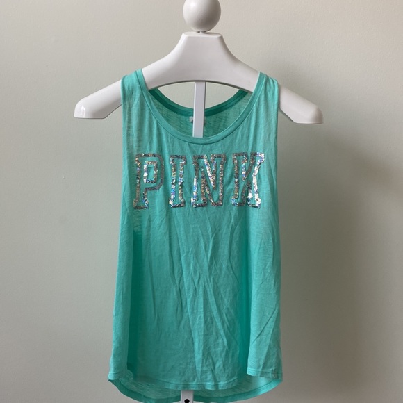 PINK Teal Muscle Tank - Picture 8 of 8